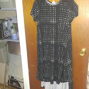 LuLaRoe Black and White High Low Dress